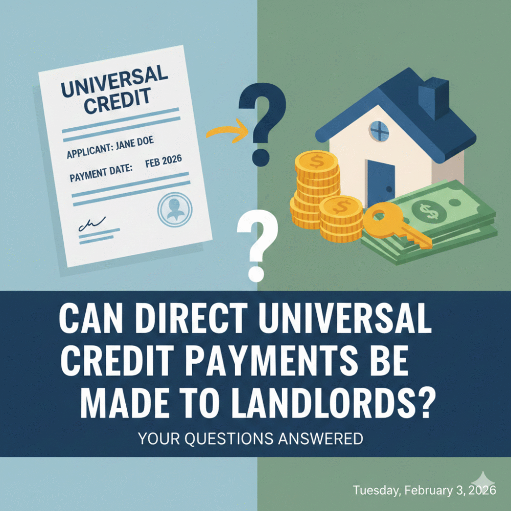 An infographic that says 'can direct universal credit payments be made to landlords'