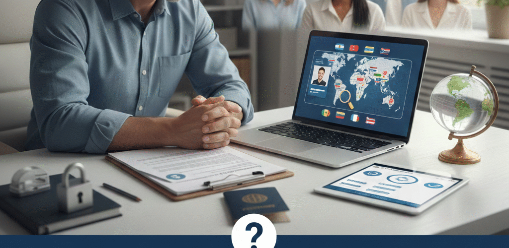 A landlord conducting international tenant screening