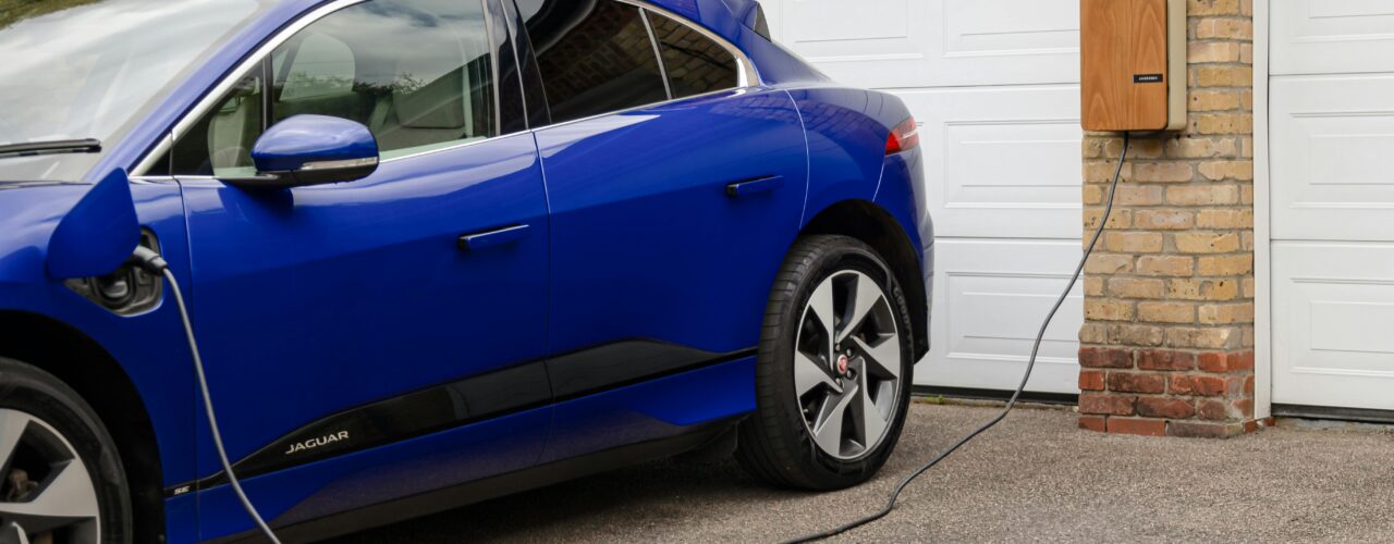 Electric vehicle on charge at a landlord's property