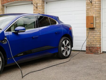 Electric vehicle on charge at a landlord's property