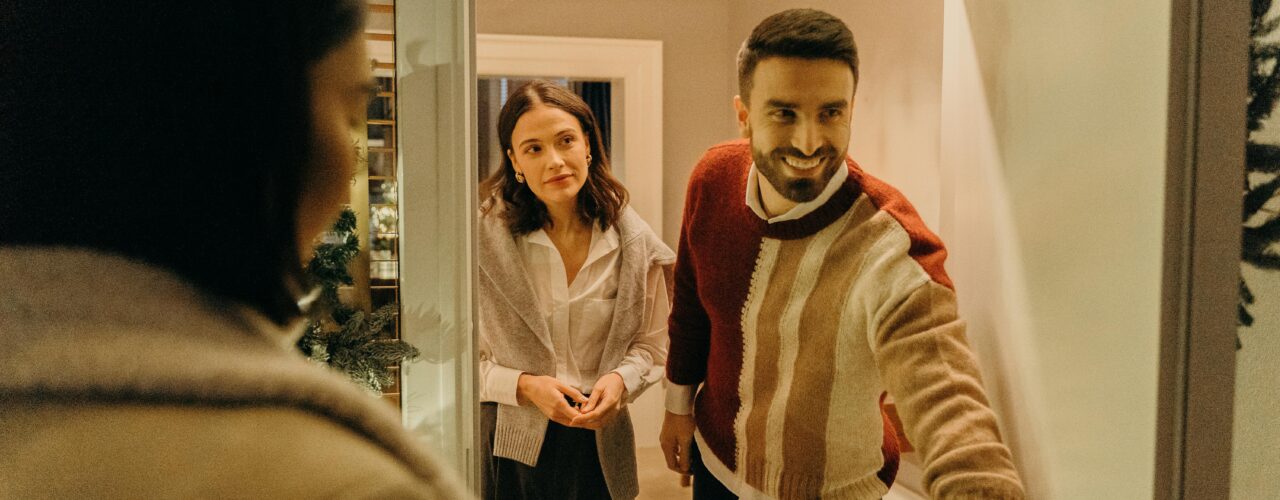 A tenant welcoming their guests