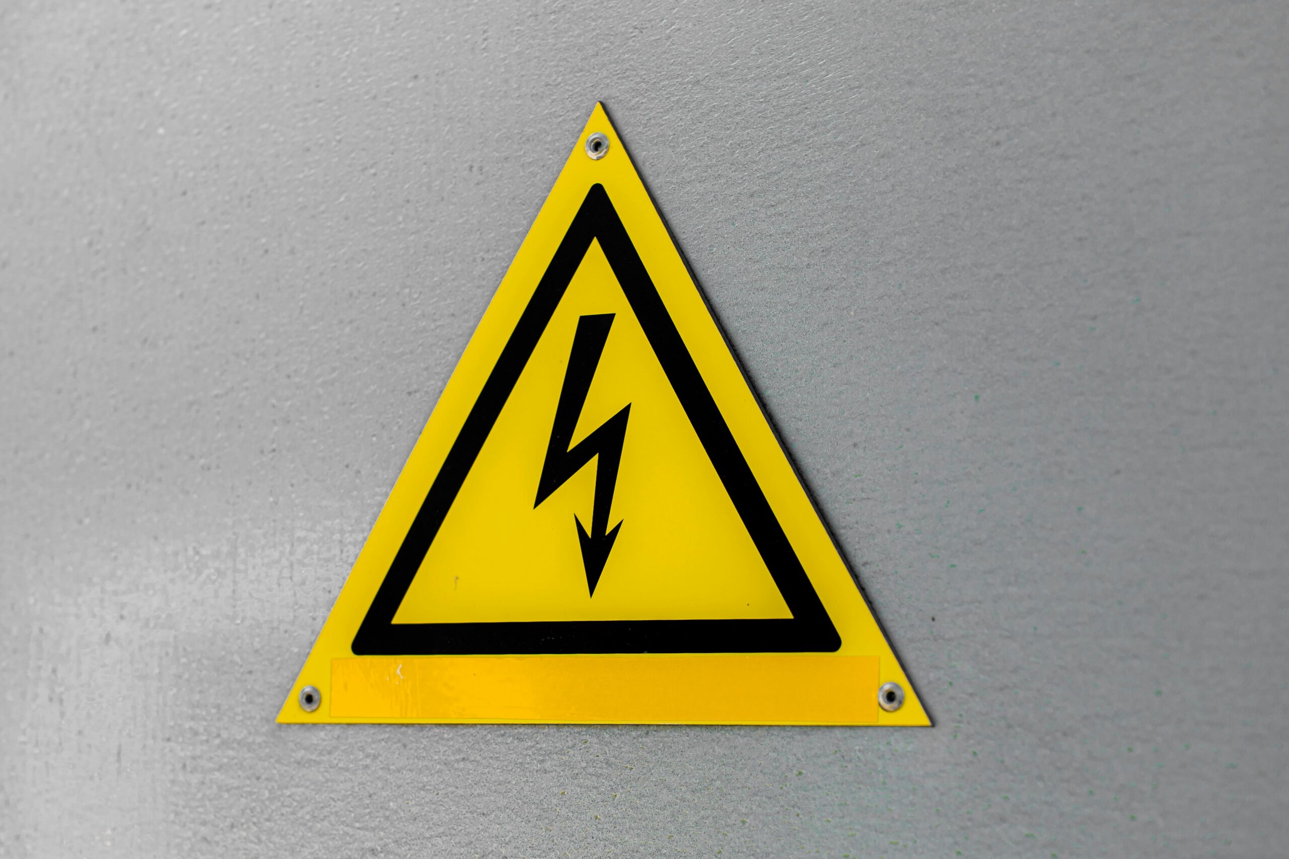 An electrical safety sign